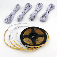 KOMIGAN 4-Pack Cuttable COB LED Strip Lights with 16.4ft Extension Cable for Stair Lighting Systems