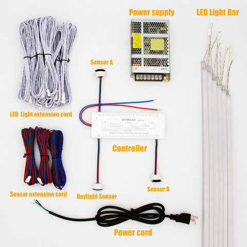 KOMIGAN Motion Sensor LED Stair Light Kit  KMG-3233, 23.6 Inch Aluminum LED Light Bar for Indoor Stair Lighting,Cool White 6000K