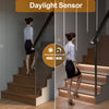 Cascade Motion Sensor LED Stair Light Kit KMG-4233, Dusk to Dawn Daylight Sensor, Multiple Functions with Wireless Switch Panel Control, 40 Inches Cool White 6000K COB Light Strip for Indoor Stair Lighting