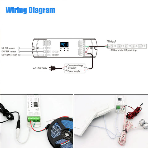 KOMIGAN Motion Sensor Handrail Light Kit KMG-45, 16.4FT RGB Cuttable LED Strip Light for Indoor Stair Lighting