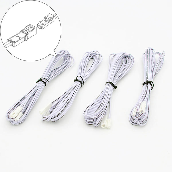 KOMIGAN® 4-Pack 2-Pin DuPont Extension Cable Set – 16.4FT (5M) Male & Female Connector Wires for LED Stair Lighting Kits, LED Strip Lights & Low Voltage DC Lighting